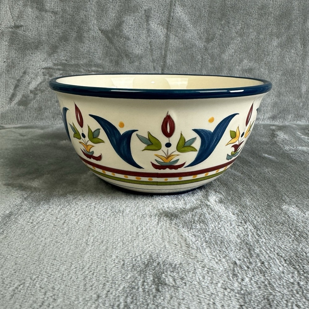 Bobby Flay Sevilla Cereal / Soup Bowl 6" Blue Trim Discontinued NEW